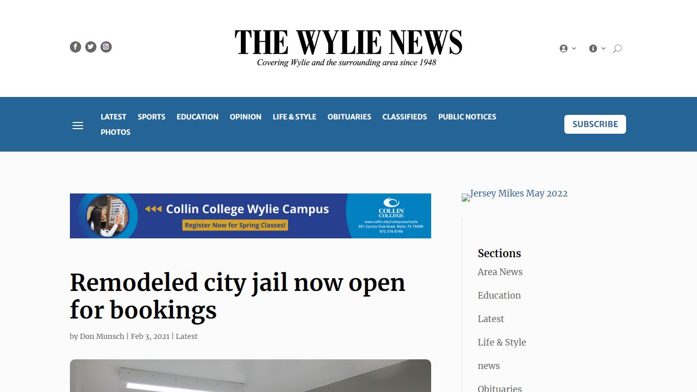 Remodeled city jail now open for bookings | Wylie News